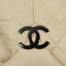 CHANEL Matelasse Hand Bag Leather Beige CC Auth bs24070V-17