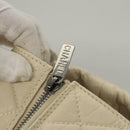 CHANEL Matelasse Hand Bag Leather Beige CC Auth bs24070V-18