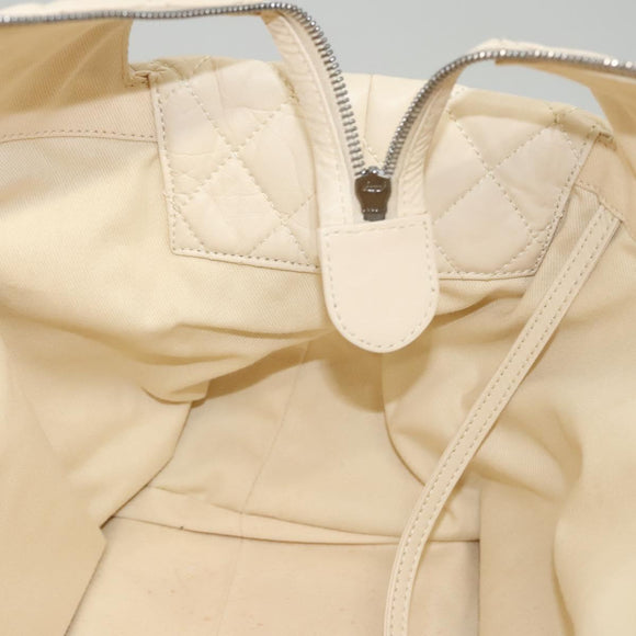 CHANEL Matelasse Hand Bag Leather Beige CC Auth bs24070V