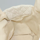 CHANEL Matelasse Hand Bag Leather Beige CC Auth bs24070V-21
