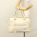CHANEL Matelasse Hand Bag Leather Beige CC Auth bs24070V-24