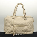 CHANEL Matelasse Hand Bag Leather Beige CC Auth bs24070V-12