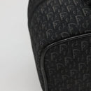 Christian Dior Trotter Canvas Vanity Chain Pouch Black Silver Auth bs24090-15