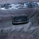 Christian Dior Trotter Canvas Vanity Chain Pouch Black Silver Auth bs24090-10