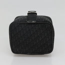 Christian Dior Trotter Canvas Vanity Chain Pouch Black Silver Auth bs24090-5