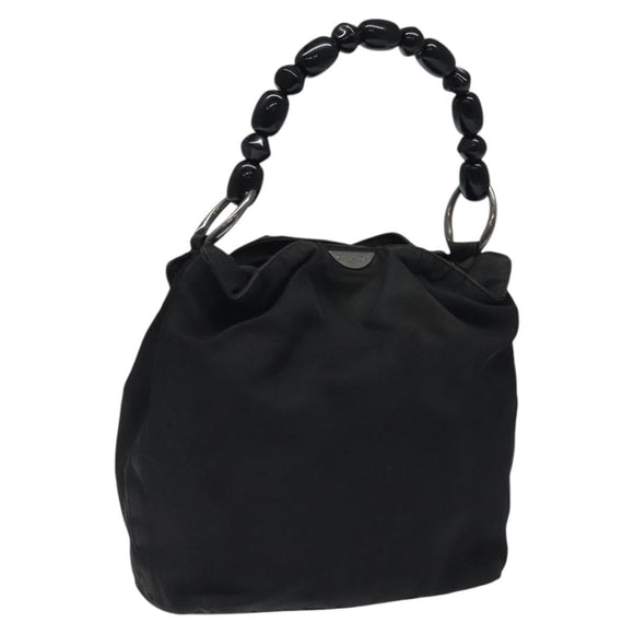 Christian Dior Maris Pearl Hand Bag Nylon Black Auth bs24098
