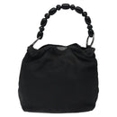 Christian Dior Maris Pearl Hand Bag Nylon Black Auth bs24098-13