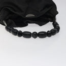 Christian Dior Maris Pearl Hand Bag Nylon Black Auth bs24098-7