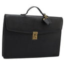 LOEWE Anagram Business Bag Leather Black Auth bs24101-1