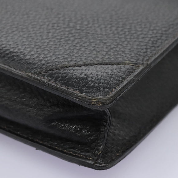 LOEWE Anagram Business Bag Leather Black Auth bs24101