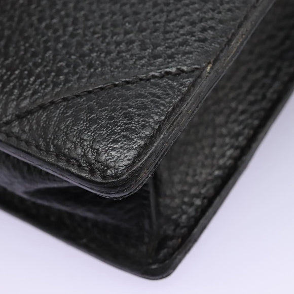 LOEWE Anagram Business Bag Leather Black Auth bs24101