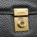 LOEWE Anagram Business Bag Leather Black Auth bs24101-10