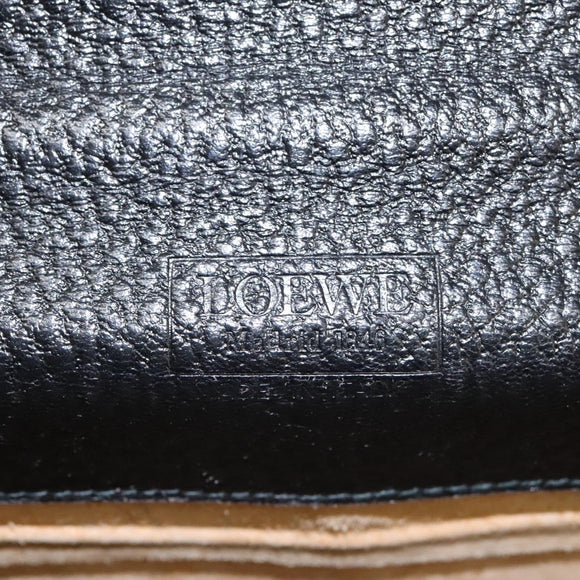 LOEWE Anagram Business Bag Leather Black Auth bs24101