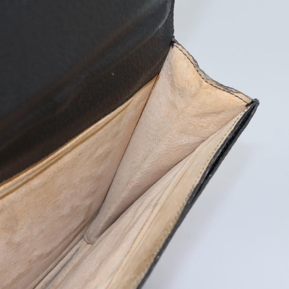 LOEWE Anagram Business Bag Leather Black Auth bs24101