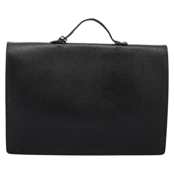 LOEWE Anagram Business Bag Leather Black Auth bs24101