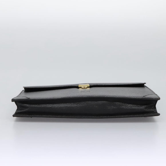 LOEWE Anagram Business Bag Leather Black Auth bs24101