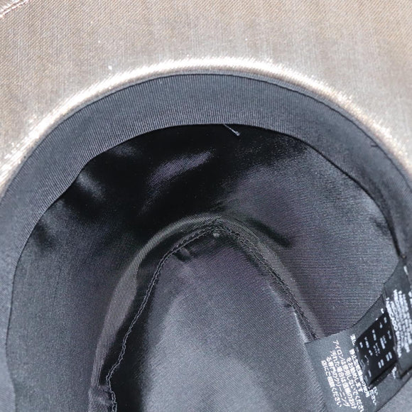 SAINT LAURENT Hat Canvas Gold Tone Auth bs24106