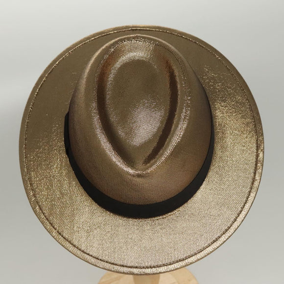 SAINT LAURENT Hat Canvas Gold Tone Auth bs24106