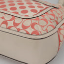 Coach Signature Tote Bag Canvas Pink Auth bs24113-10