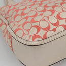Coach Signature Tote Bag Canvas Pink Auth bs24113-13