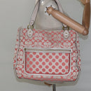 Coach Signature Tote Bag Canvas Pink Auth bs24113-22