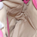 Coach Signature Shoulder Bag Canvas Beige Pink Auth bs24115-18