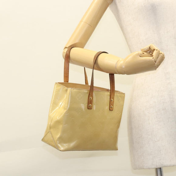 LOUIS VUITTON Monogram Vernis Reade PM Hand Bag Perle M91336 LV Auth bs24130