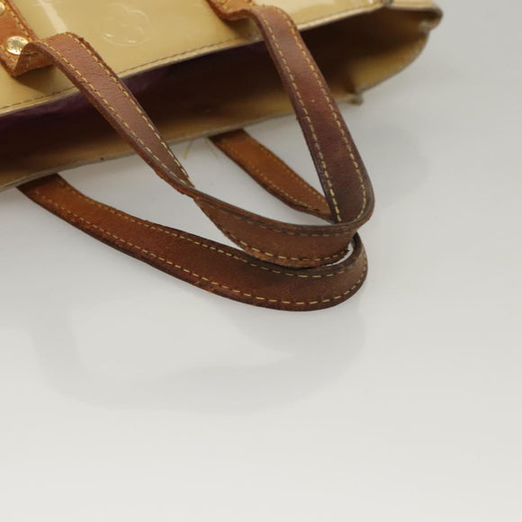 LOUIS VUITTON Monogram Vernis Reade PM Hand Bag Perle M91336 LV Auth bs24130