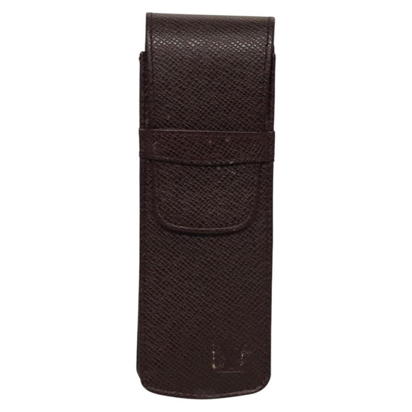 LOUIS VUITTON Taiga Dog Solo Pen Case Acajou LV Auth bs24147
