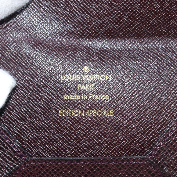 LOUIS VUITTON Taiga Special Edition Letter case Pouch Acajou LV Auth bs24149
