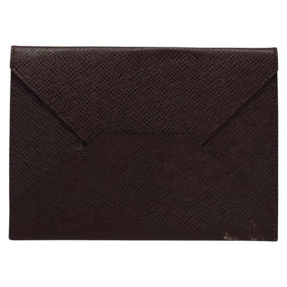 LOUIS VUITTON Taiga Special Edition Letter case Pouch Acajou LV Auth bs24149