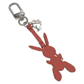 LOUIS VUITTON Rabbit Jeff Key Ring metal Pink M62734 LV Auth bs24153