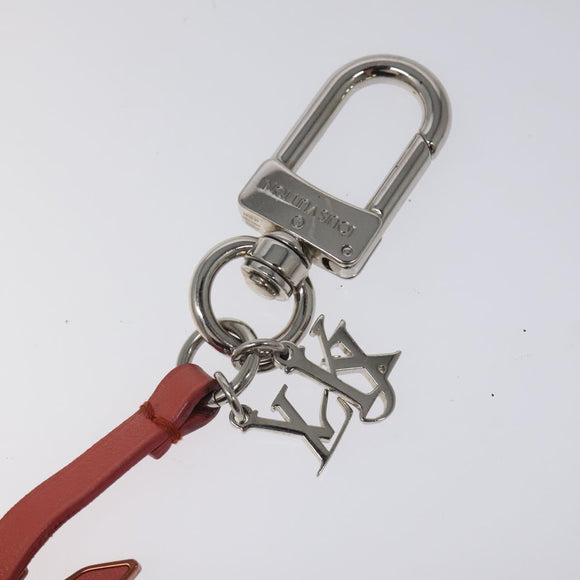 LOUIS VUITTON Rabbit Jeff Key Ring metal Pink M62734 LV Auth bs24153