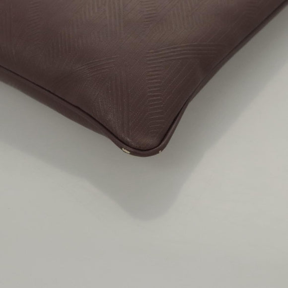 Christian Dior Pouch PVC Leather Purple Auth bs24156