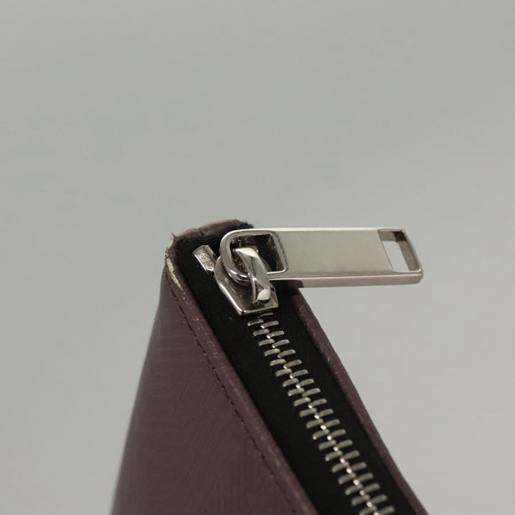 Christian Dior Pouch PVC Leather Purple Auth bs24156
