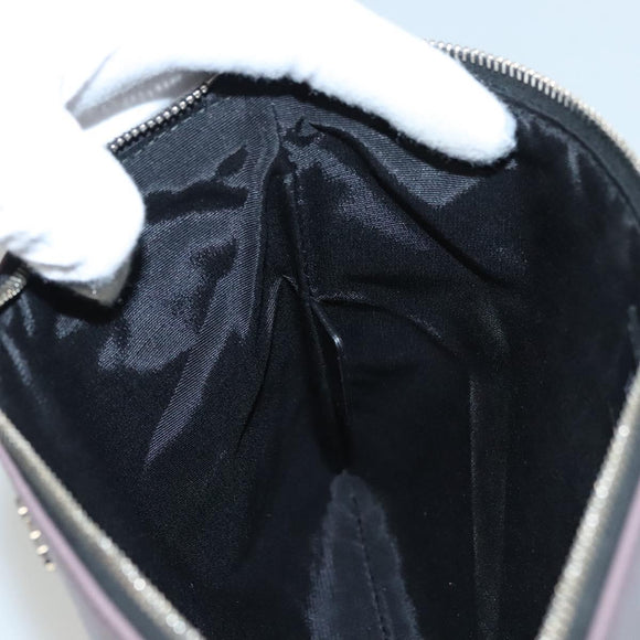 Christian Dior Pouch PVC Leather Purple Auth bs24156