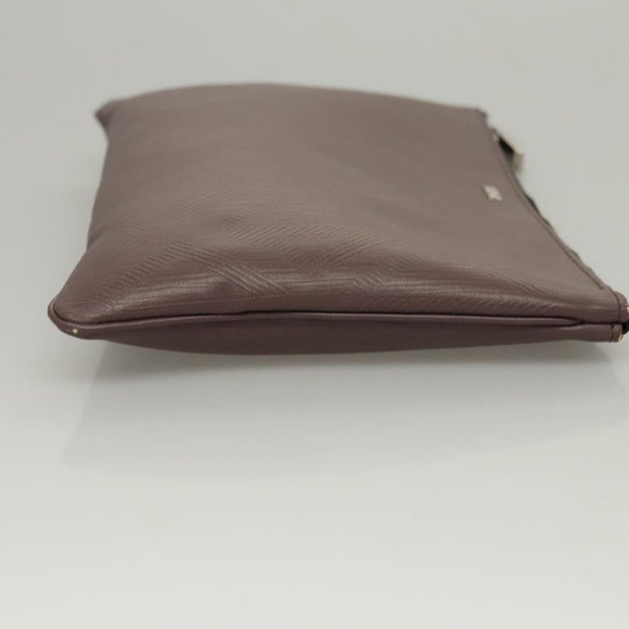 Christian Dior Pouch PVC Leather Purple Auth bs24156
