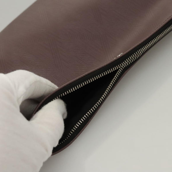 Christian Dior Pouch PVC Leather Purple Auth bs24156