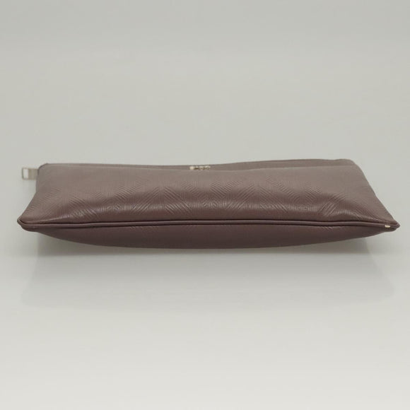 Christian Dior Pouch PVC Leather Purple Auth bs24156