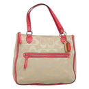 Coach Signature Tote Bag Canvas Beige Auth bs24162-1
