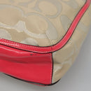 Coach Signature Tote Bag Canvas Beige Auth bs24162-9