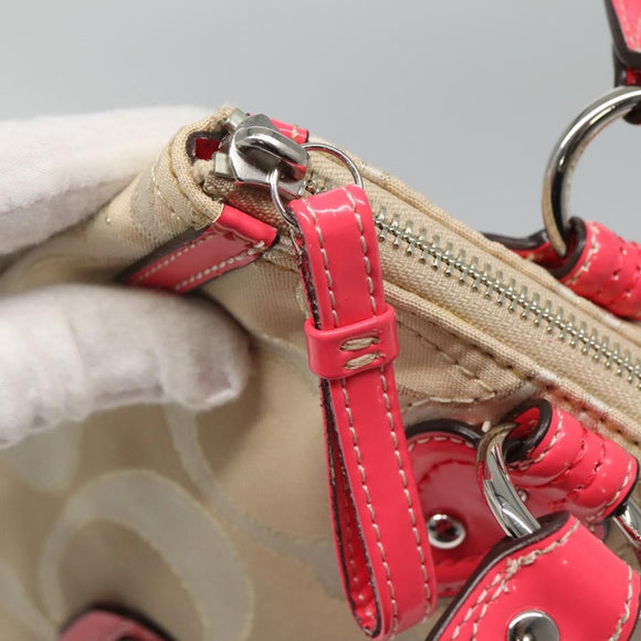 Coach Signature Tote Bag Canvas Beige Auth bs24162