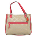 Coach Signature Tote Bag Canvas Beige Auth bs24162-13
