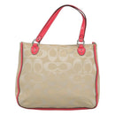 Coach Signature Tote Bag Canvas Beige Auth bs24162-2
