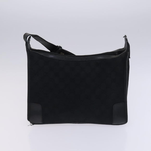 GUCCI GG Canvas Shoulder Bag Patent leather 5 Set Black Auth bs24165