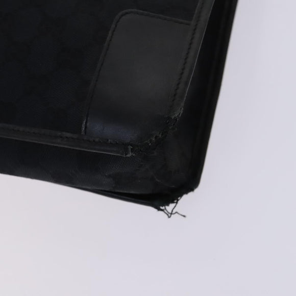 GUCCI GG Canvas Shoulder Bag Patent leather 5 Set Black Auth bs24165