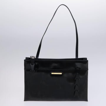 GUCCI GG Canvas Shoulder Bag Patent leather 5Set Black Auth bs24165 - 0