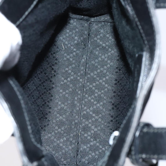 GUCCI GG Canvas Shoulder Bag Patent leather 5 Set Black Auth bs24165