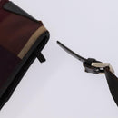 BALLY Shoulder Bag Canvas Leather 5Set Beige Brown Navy Auth bs24168-12