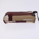 BALLY Shoulder Bag Canvas Leather 5 Set Beige Brown Navy Auth bs24168-13